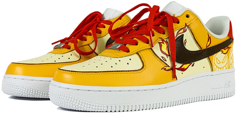 【定製球鞋】Nike Air Force 1 Low 玖制 惡搞 3D火焰 動漫主題定製 二次元 低幫 板鞋 男款 橘黃 Lookbook 【定製球鞋】Nike Air Force 1 Low 玖制 惡搞 3D火焰 動漫主題定製 二次元 低幫 板鞋 男款 橘黃