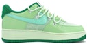 Order 【定制球鞋】 Nike Air Force 1 Low 520 vibe風做舊 毛邊 藍色皮牌 低幫 板鞋 男款 綠色