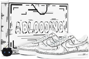 【定制球鞋】 Nike Air Force 1 Low ABLOODING 二次元系列 混亂線條 撕漫風 低筒 板鞋 男款 黑色 Buy 【定制球鞋】 Nike Air Force 1 Low ABLOODING 二次元系列 混亂線條 撕漫風 低筒 板鞋 男款 黑色