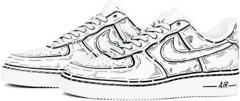 【定制球鞋】 Nike Air Force 1 Low ABLOODING 二次元系列 混亂線條 撕漫風 低筒 板鞋 男款 黑色 Shop 【定制球鞋】 Nike Air Force 1 Low ABLOODING 二次元系列 混亂線條 撕漫風 低筒 板鞋 男款 黑色