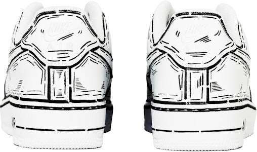 【定制球鞋】 Nike Air Force 1 Low ABLOODING 二次元系列 混亂線條 撕漫風 低筒 板鞋 男款 黑色 Purchase 【定制球鞋】 Nike Air Force 1 Low ABLOODING 二次元系列 混亂線條 撕漫風 低筒 板鞋 男款 黑色