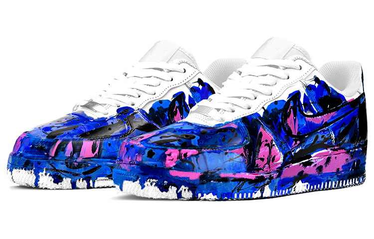 Lookbook 나이키 에어포스 1 로우 '조우지 추상화' (Nike Air Force 1 Low 'Zhao Wuji Abstract') CW2288-111(TeamY-男款蓝粉)