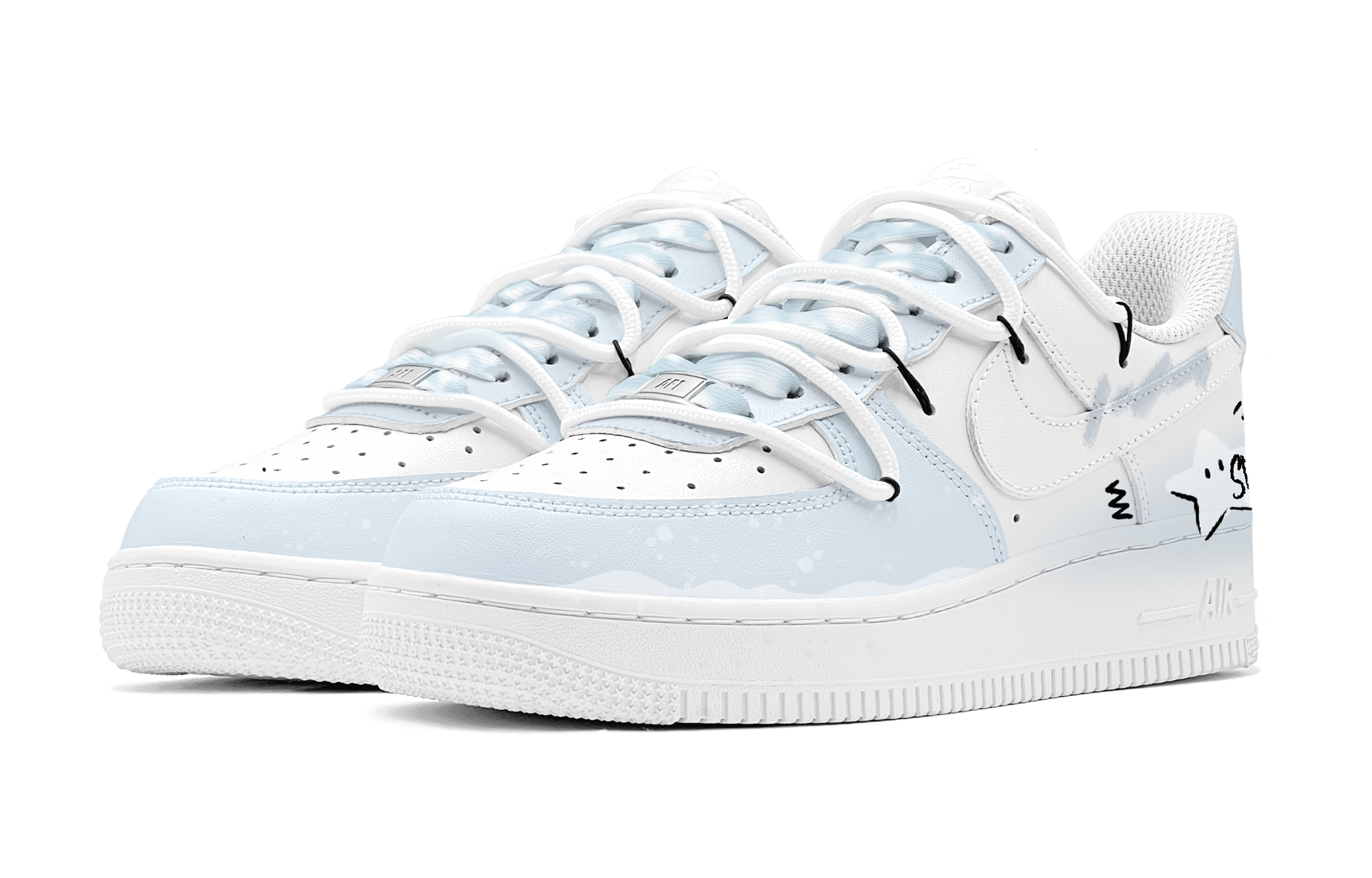 Lookbook Zapatillas Nike Air Force 1 Low 'Academy Style Lucky Star' DH2920-111(TeamS-蓝白星星女S-BOX)