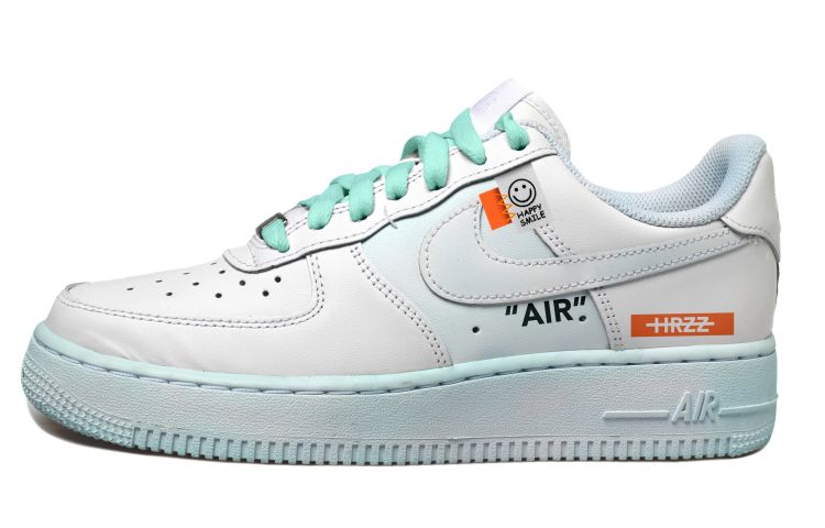 Buy [Kasut Custom] Nike Air Force 1 Rendah 'Senyum Hijau Tiffany Usang' CW2288-111(Team拾玖-白绿做旧男S-BOX）