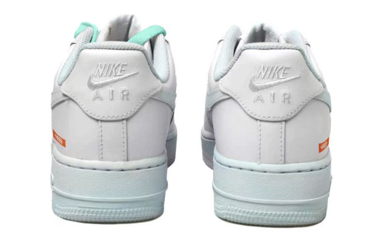 Shop [Kasut Custom] Nike Air Force 1 Rendah 'Senyum Hijau Tiffany Usang' CW2288-111(Team拾玖-白绿做旧男S-BOX）