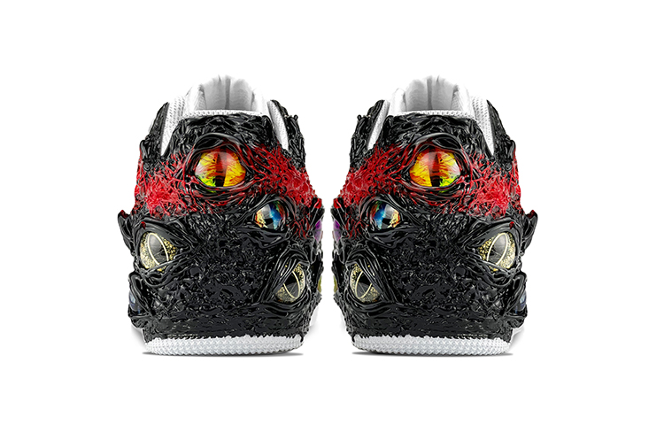 Shop [Sneakers Kustom] Nike Air Force 1 Low 'Angry Cthulhu vs Venom Hitam Merah' CW2288-111-(TeamY-男款克苏鲁VS毒液黑红)