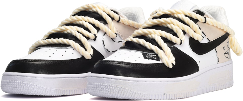 ナイキAF1 カスタム「アニメスマイリー」黒黄白 CW2288-111(TeamE-男款笑脸布贴黑白黄) Lookbook ナイキAF1 カスタム「アニメスマイリー」黒黄白 CW2288-111(TeamE-男款笑脸布贴黑白黄)