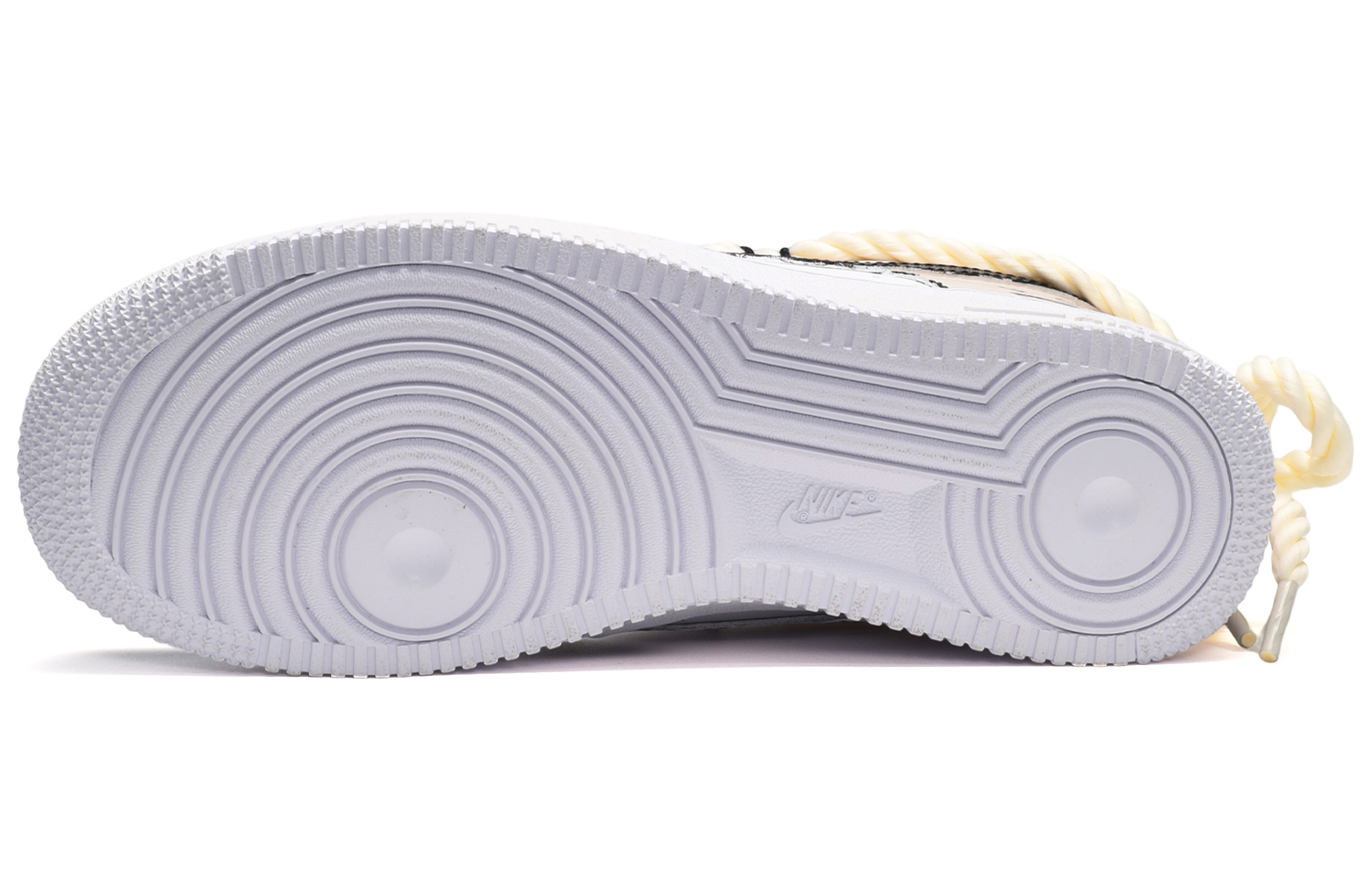 Purchase [Sneakers Kustom] Nike Air Force 1 Low 'Anime Smiley Hitam Putih Kuning' CW2288-111(TeamE-男款笑脸布贴黑白黄)