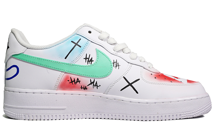 Order 【客製球鞋】 Nike Air Force 1 Low 空軍一號 塗鴉 愚人節 小丑 低筒 板鞋 男款 藍白紅