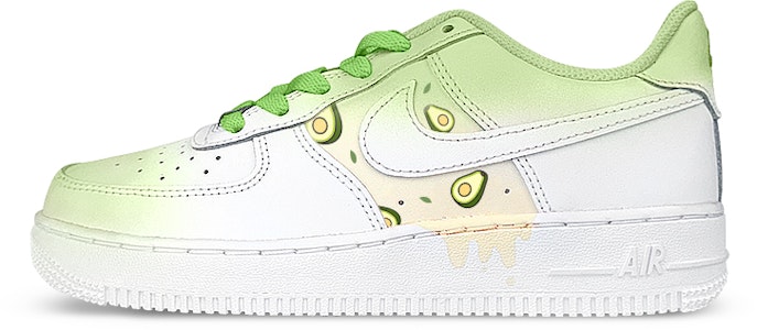 【訂製球鞋】Nike Air Force 1 Low 空軍一號 酪梨 漸變 暈染 流淌 低幫 板鞋 男款 白綠 Buy 【訂製球鞋】Nike Air Force 1 Low 空軍一號 酪梨 漸變 暈染 流淌 低幫 板鞋 男款 白綠