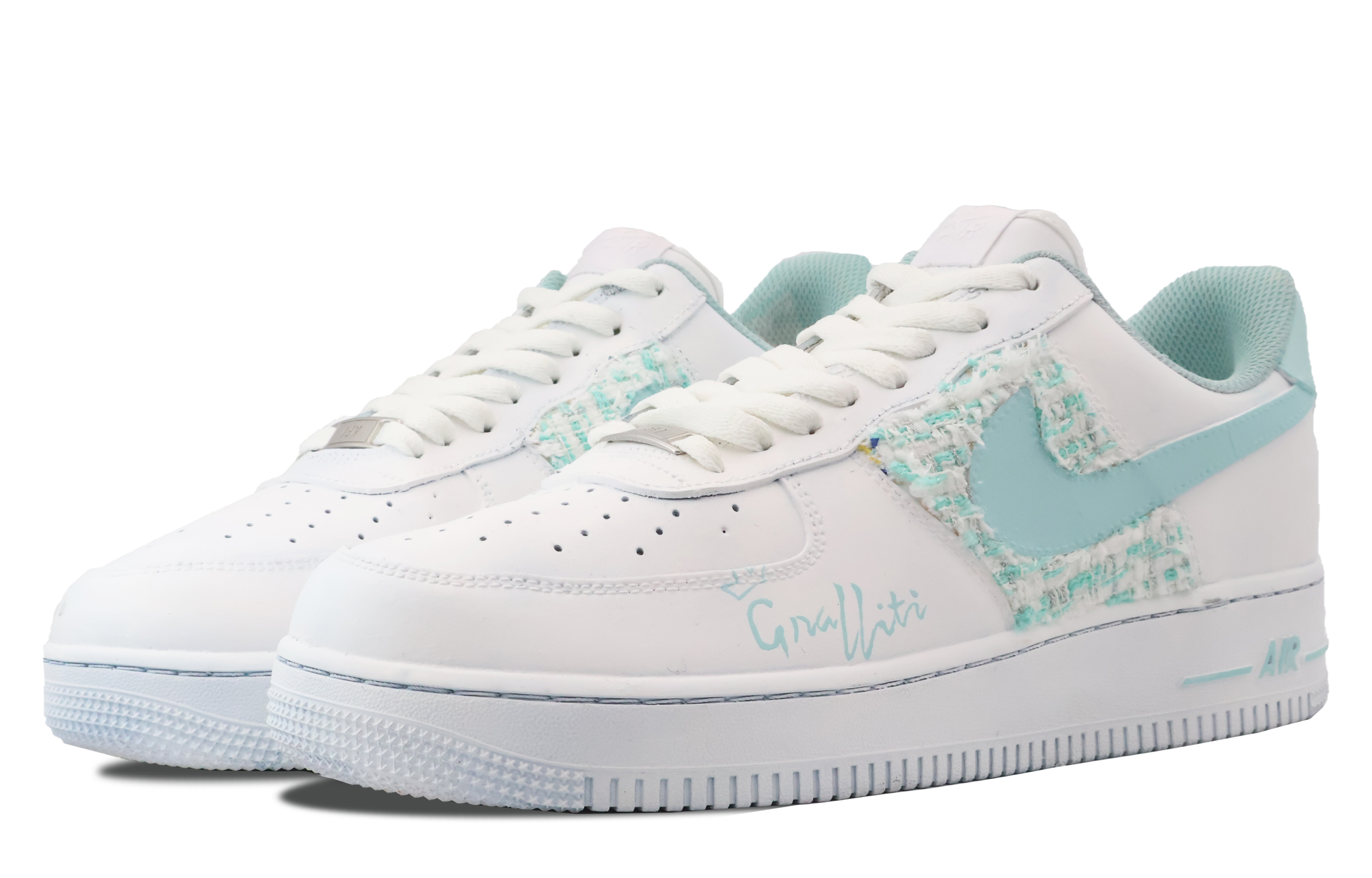 Lookbook 나이키 에어포스 1 로우 '시냇물' (Nike AF1 로우 '시냇물') CW2288-111(Team53-男款清水潺潺)