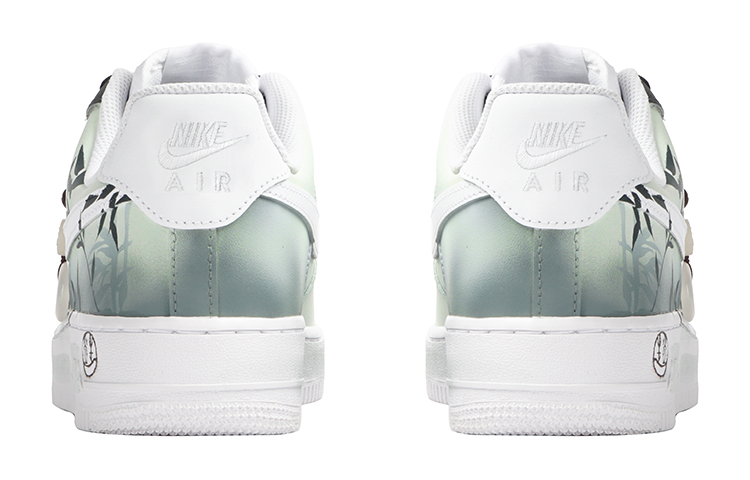 Shop [カスタムシューズ] ナイキ エアフォース1 ロー '竹インクペインティング' CW2288-111(Team拾柒-男款低帮竹意板鞋青白)