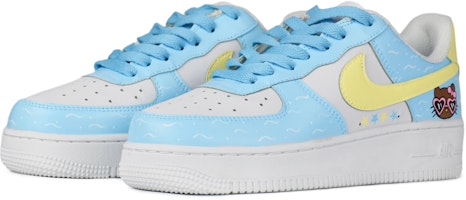 【訂製球鞋】Nike Air Force 1 Low 空軍一號 沙灘貓咪 手繪塗鴉 低幫 板鞋 男款 白藍黃 Lookbook 【訂製球鞋】Nike Air Force 1 Low 空軍一號 沙灘貓咪 手繪塗鴉 低幫 板鞋 男款 白藍黃