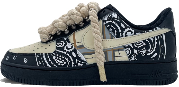 custom-shoes-nike-air-force-1-low-beige-black-plaid