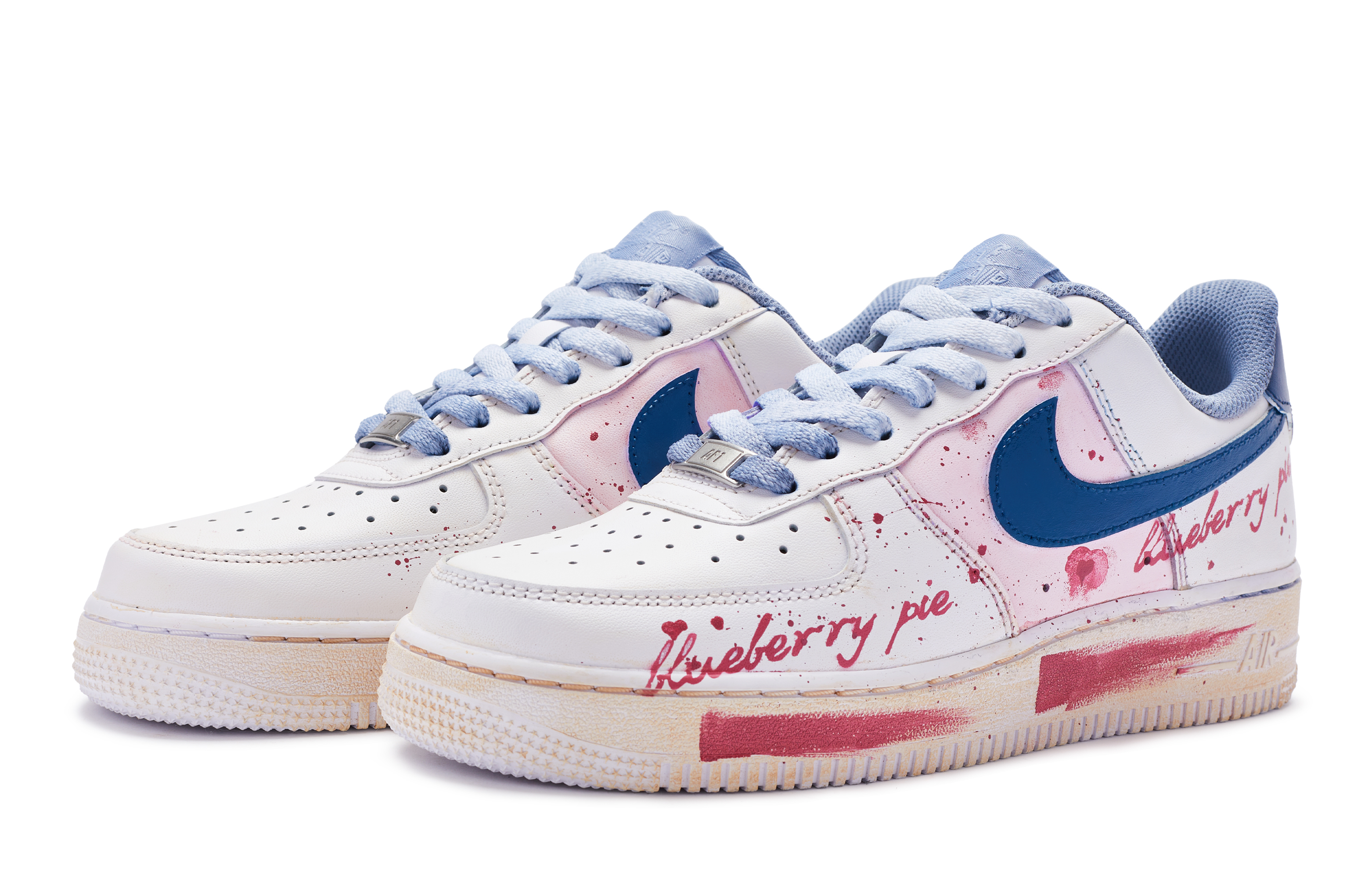 Lookbook Zapatillas Nike Air Force 1 Low 'BIGNIU Blueberry Pie' DH2920-111(TeamR-女款蓝莓派S-BOX)