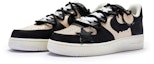 Shop 【訂製球鞋】 Nike Air Force 1 Low BIGNIU 日與夜 高街解構 手繪噴繪 低筒 運動鞋 GS 黑米