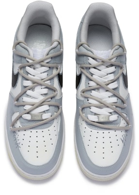【客製化球鞋】Nike Air Force 1 低筒 BIGNIU 硬朗 情緒 簡約 手繪噴繪 板鞋 GS 白灰 Shop 【客製化球鞋】Nike Air Force 1 低筒 BIGNIU 硬朗 情緒 簡約 手繪噴繪 板鞋 GS 白灰