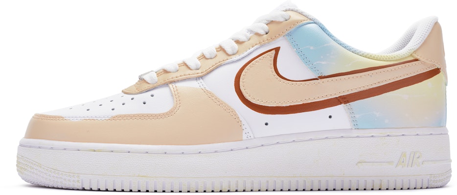 【定製球鞋】Nike Air Force 1 Low BIGNIU 文藝復興 挪亞之夢 手繪 低筒 板鞋 GS 白棕 Buy 【定製球鞋】Nike Air Force 1 Low BIGNIU 文藝復興 挪亞之夢 手繪 低筒 板鞋 GS 白棕