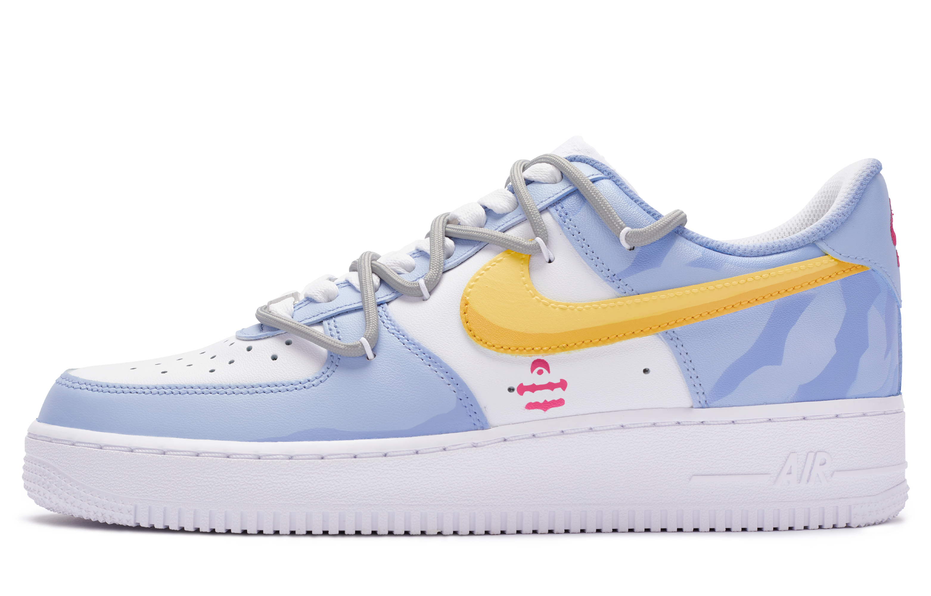[Custom Shoes] Nike Air Force 1 Low 'BIGNIU White-Purple-Yellow'