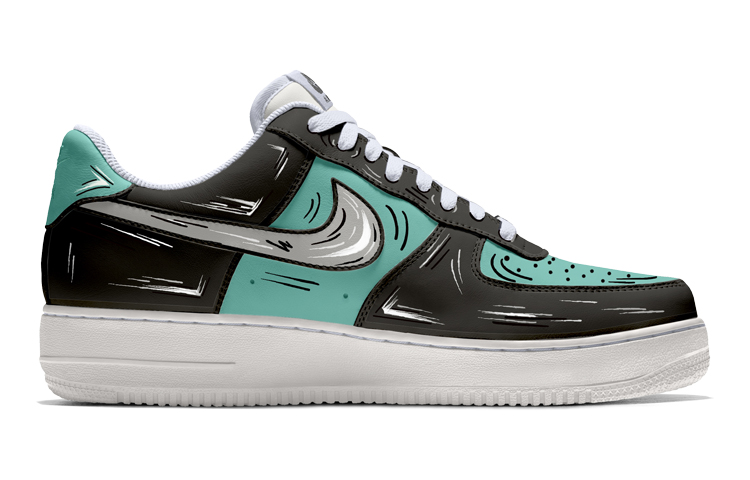 Order Nike Air Force 1 "Diamante Negro - Manga" CW2288-111(TeamB-二次元漫画风黑钻石黑绿银)