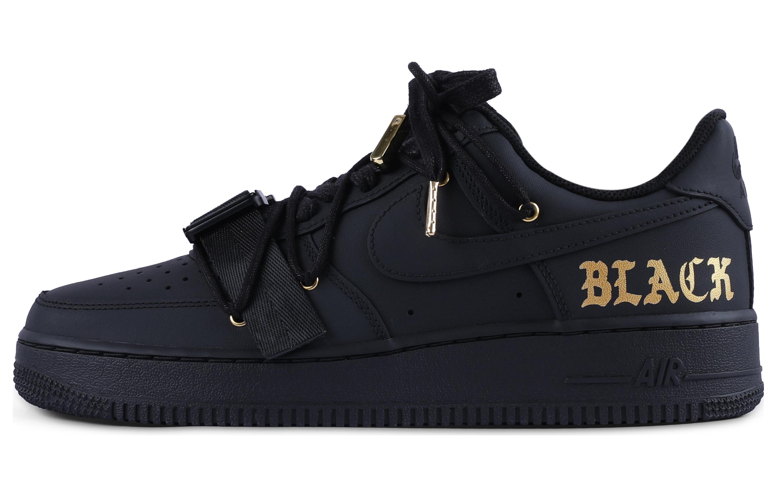 Buy [Zapatillas Personalizadas] Nike Air Force 1 Low 'Negro Oro' CW2288-001(Team55-哑光黑金S-BOX)