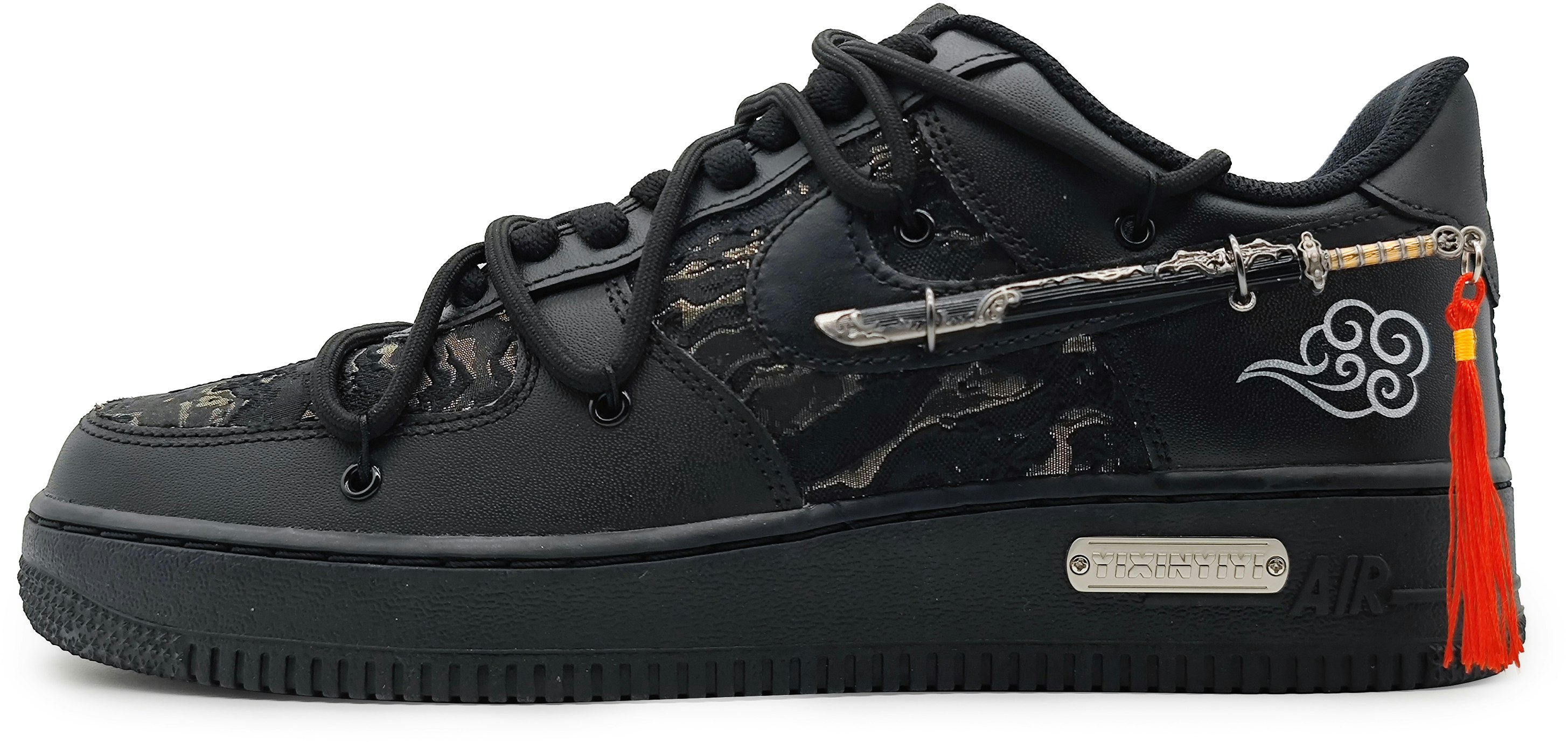 custom-shoes-nike-air-force-1-low-black-gold-custom-swoosh