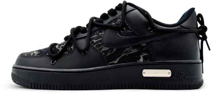 【定制球鞋】 Nike Air Force 1 Low LE 空軍一號 鎏金布貼 銘牌 國風 低幫 板鞋 GS 黑武士 Buy 【定制球鞋】 Nike Air Force 1 Low LE 空軍一號 鎏金布貼 銘牌 國風 低幫 板鞋 GS 黑武士