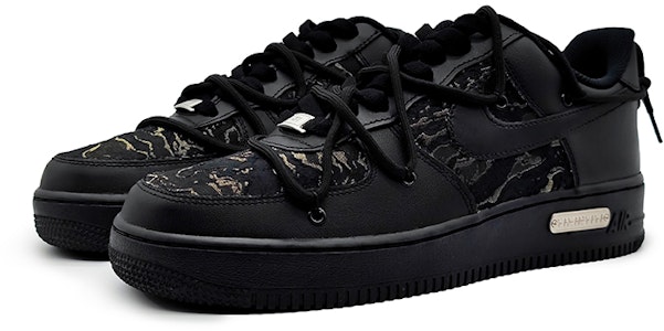 【定制球鞋】 Nike Air Force 1 Low LE 空軍一號 鎏金布貼 銘牌 國風 低幫 板鞋 GS 黑武士 Lookbook 【定制球鞋】 Nike Air Force 1 Low LE 空軍一號 鎏金布貼 銘牌 國風 低幫 板鞋 GS 黑武士