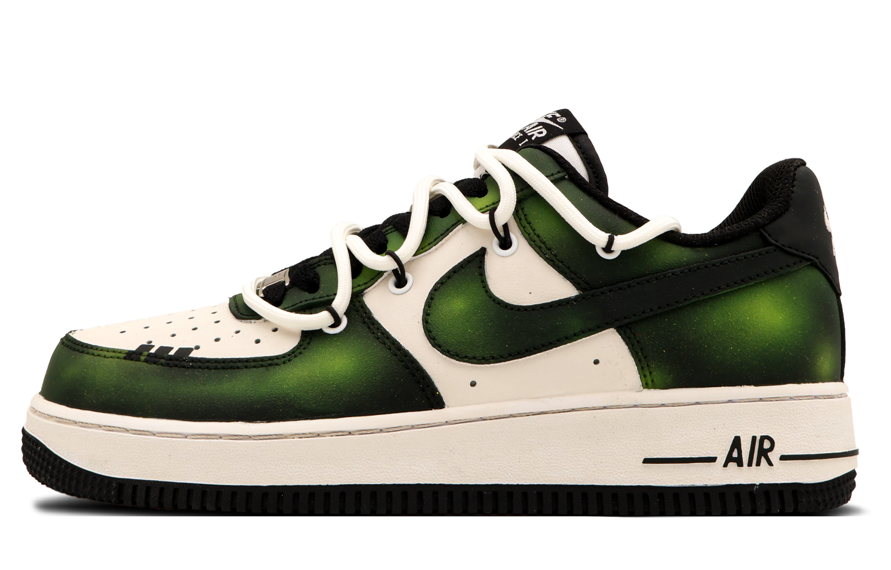Buy カスタムシューズ ナイキ エア フォース 1 ロー 'ブラック グリーン' DR9867-102(Team53-男款黎明S-BOX)