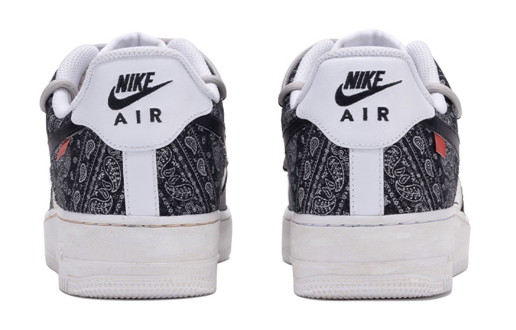 Shop [定制鞋] 耐克空军一号低帮 '黑灰佩斯利' DH2920-111(Team11-女款腰果花泼墨黑灰)