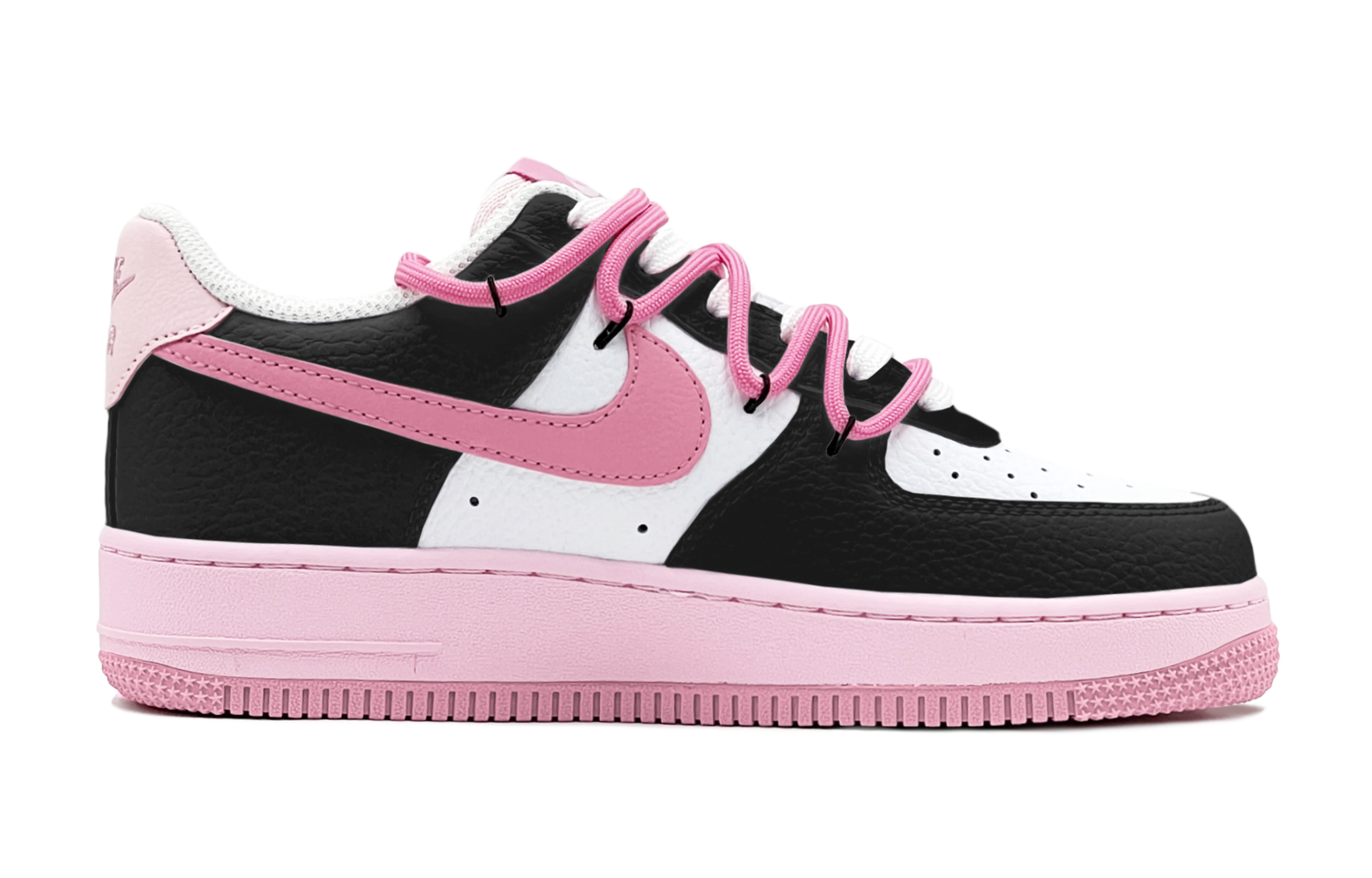 Order [Sepatu Kustom] Nike Air Force 1 Low 'Humor Hitam' CT3839-107(TeamS-黑粉笑脸女S-BOX)