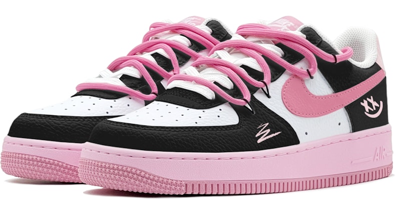 【訂製球鞋】 Nike Air Force 1 Low "黑色幽默" 特殊鞋盒 低筒 板鞋 GS 黑粉 Lookbook 【訂製球鞋】 Nike Air Force 1 Low "黑色幽默" 特殊鞋盒 低筒 板鞋 GS 黑粉