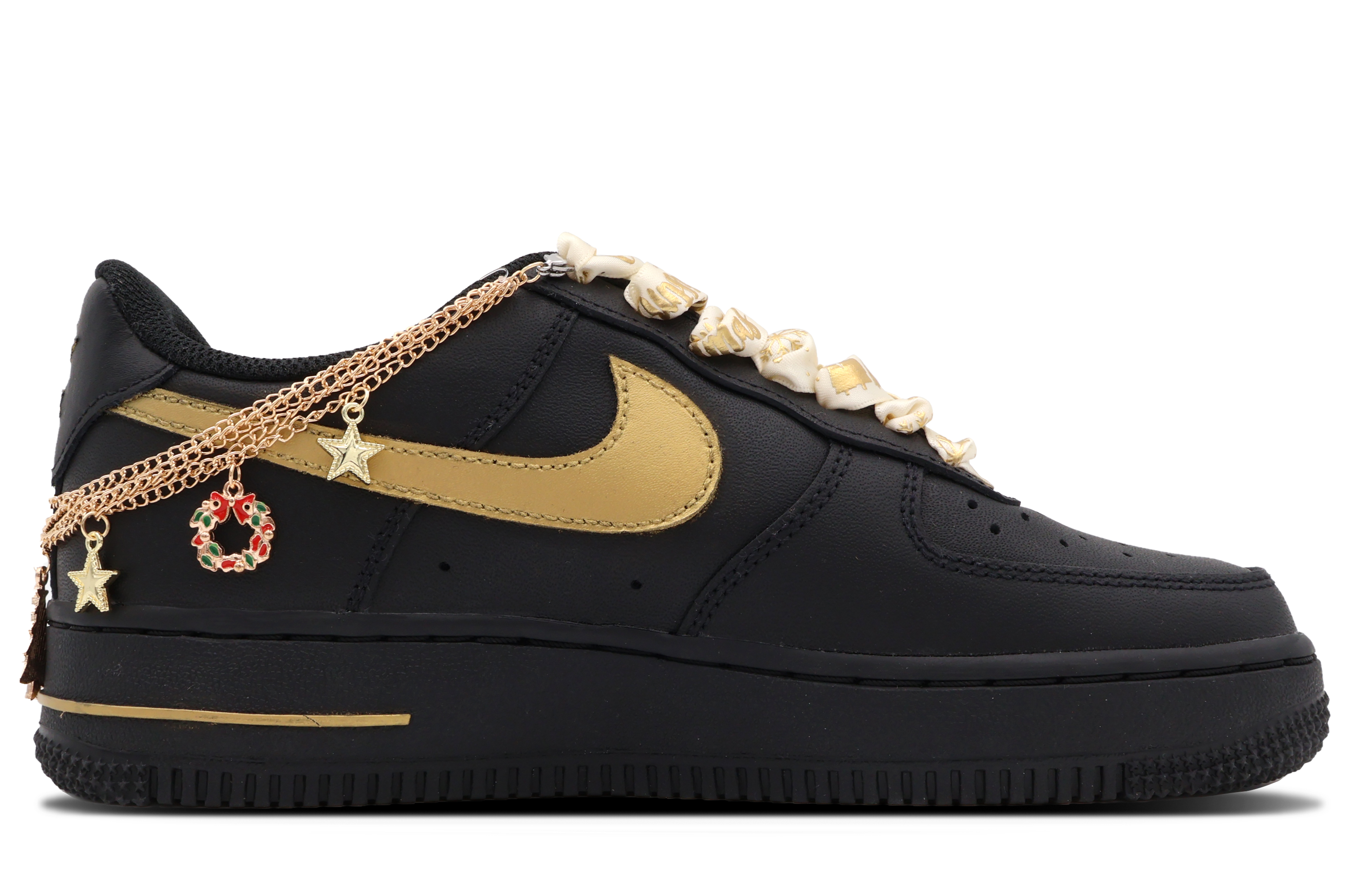 Order [Kasut Custom] Nike Air Force 1 Rendah 'Black Knight' CW2288-001(Team37-男款黑骑士)