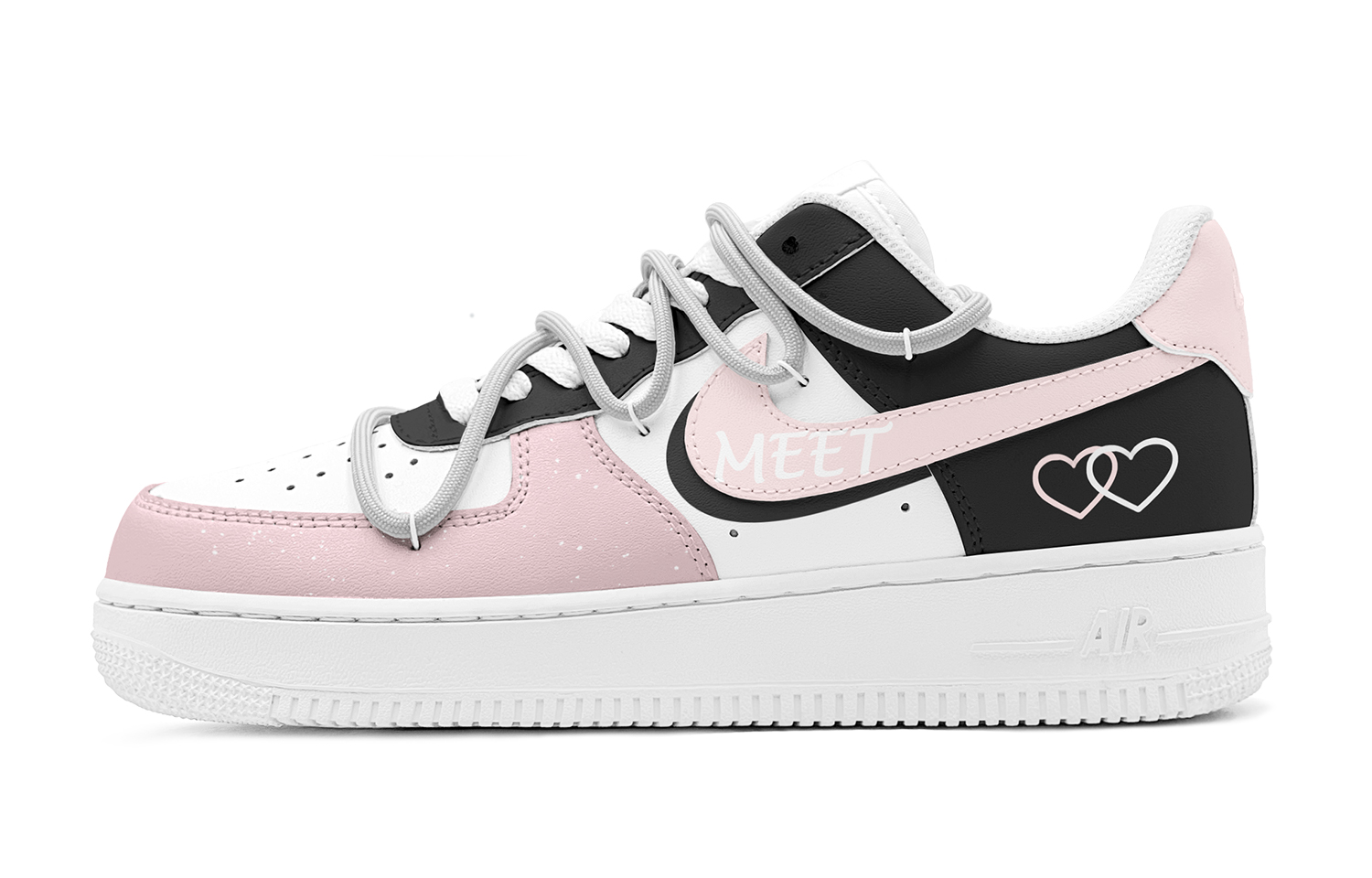 Order [カスタムシューズ] ナイキ エアフォース1 ロー 'ブラックピンク' DH2920-111(TeamS-浪漫黑粉女S-BOX)