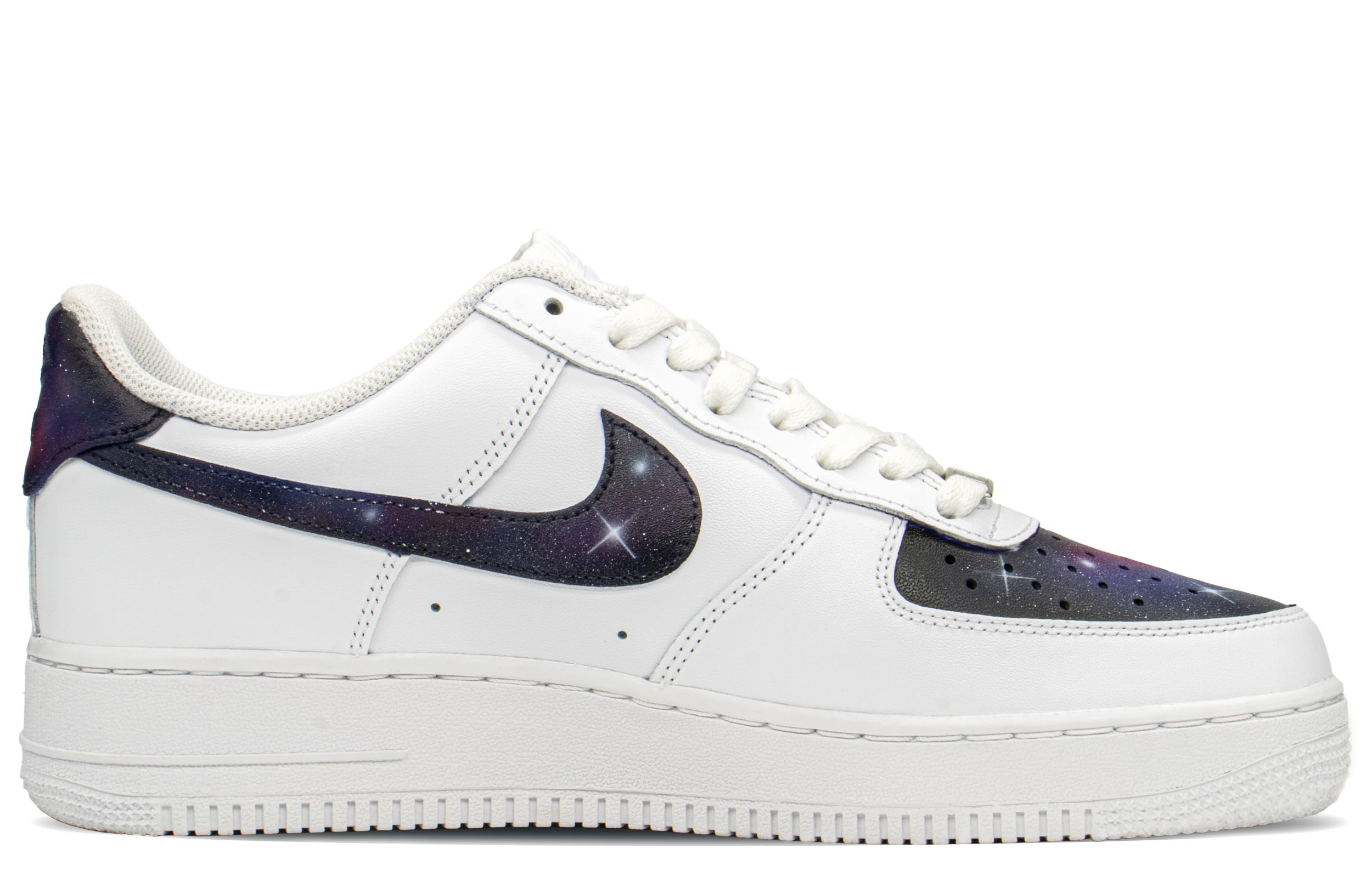 Order 나이키 에어포스 1 로우 '블랙 퍼플 갤럭시' (커스텀) CW2288-111(TeamA-AF男紫星空S-BOX)