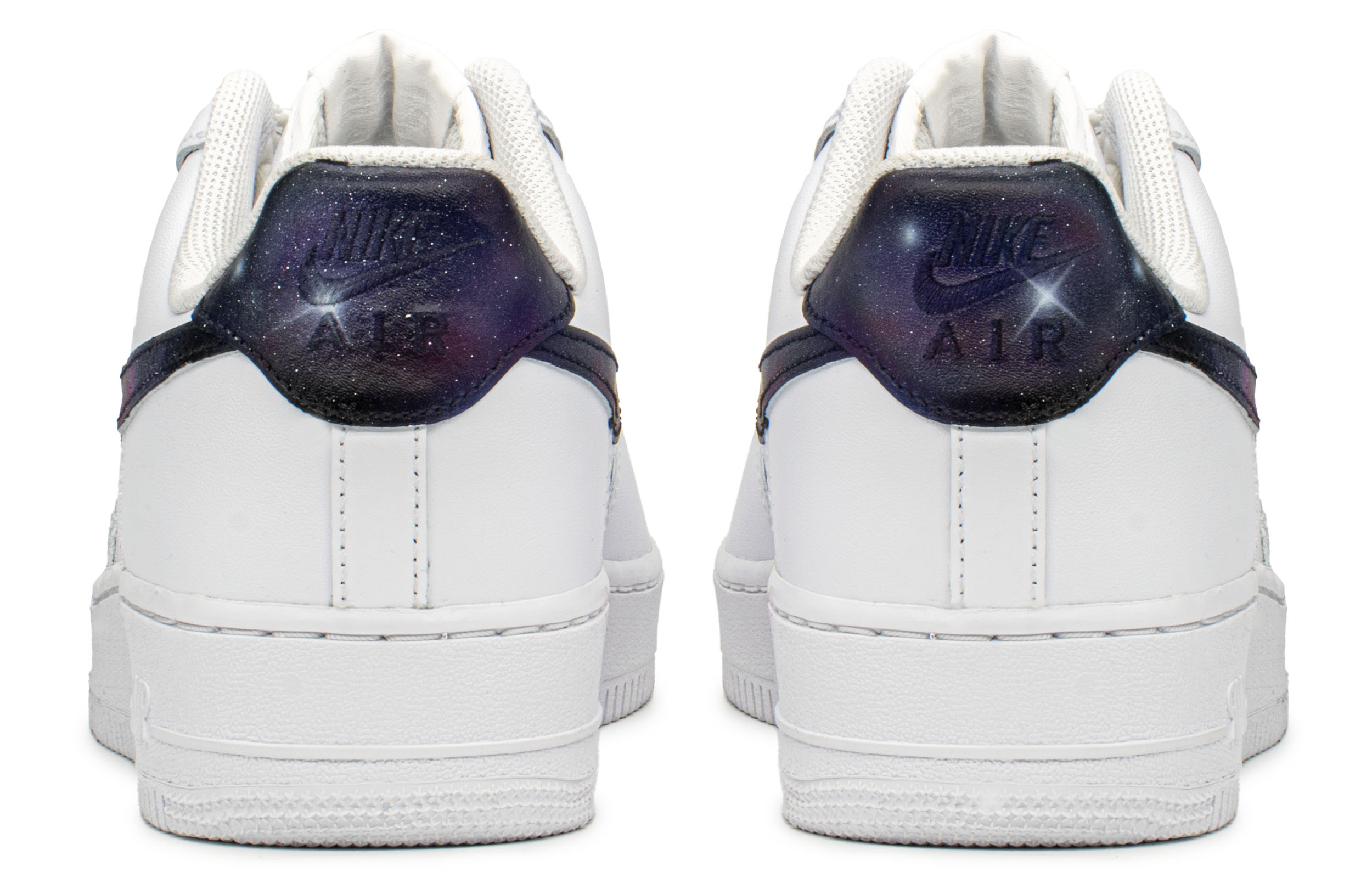 Shop 나이키 에어포스 1 로우 '블랙 퍼플 갤럭시' (커스텀) CW2288-111(TeamA-AF男紫星空S-BOX)