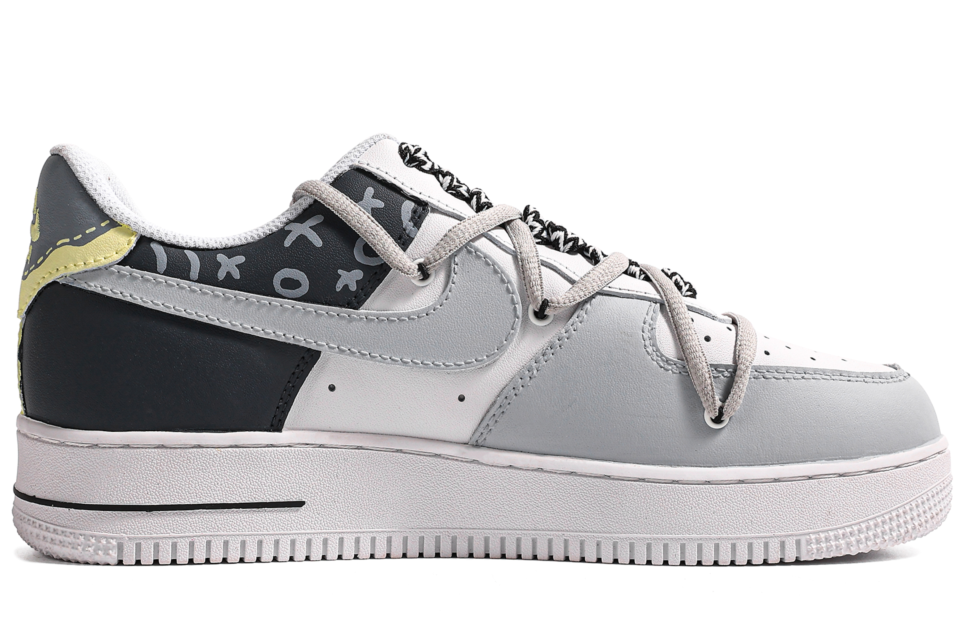 Order 【客製化球鞋】Nike Air Force 1 Low 07 特殊鞋盒 黑色電台 低筒 板鞋 男款 灰黑