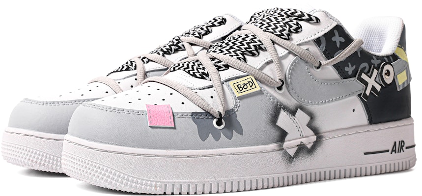 【客製化球鞋】Nike Air Force 1 Low 07 特殊鞋盒 黑色電台 低筒 板鞋 男款 灰黑 Lookbook 【客製化球鞋】Nike Air Force 1 Low 07 特殊鞋盒 黑色電台 低筒 板鞋 男款 灰黑