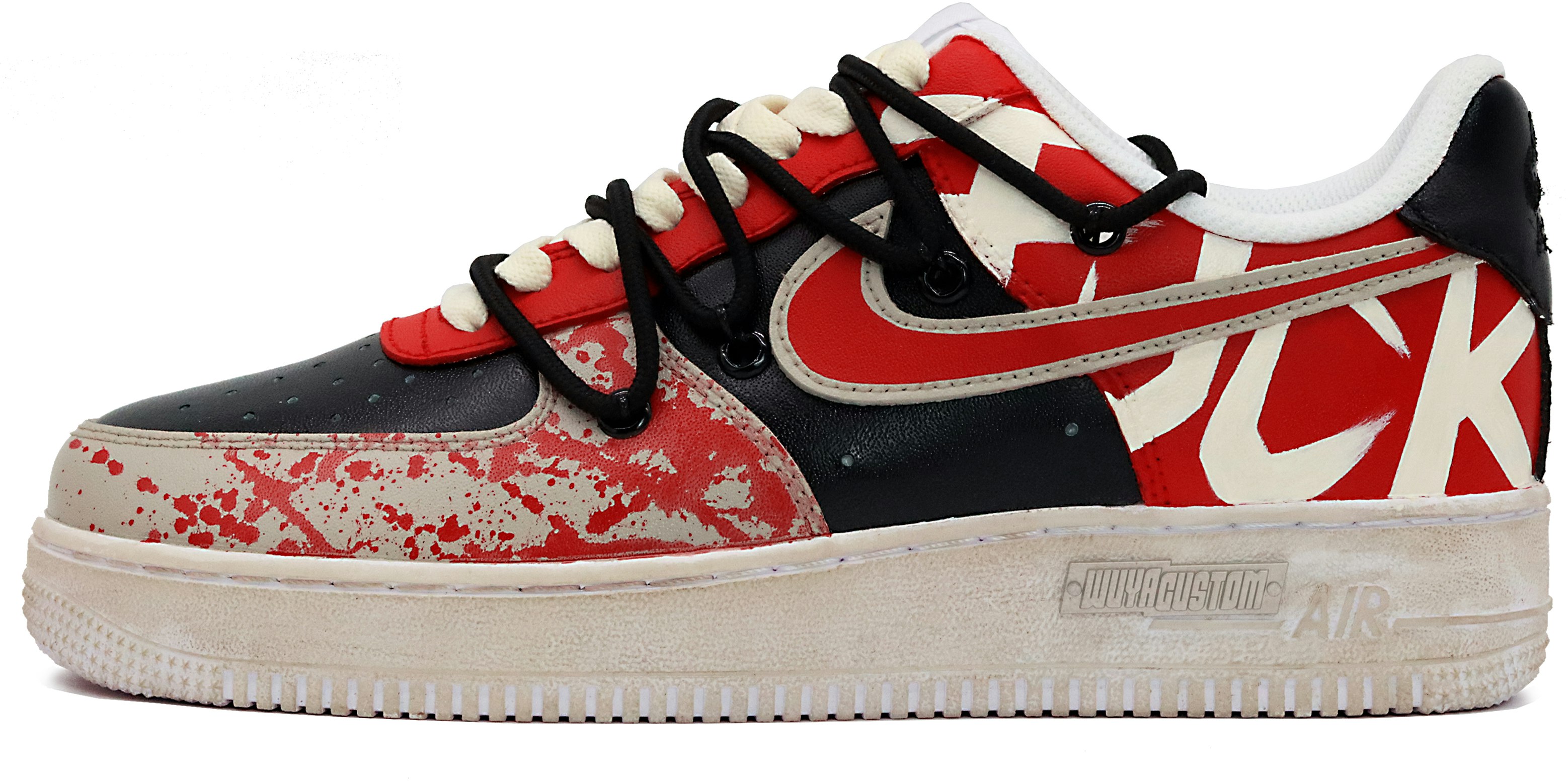 custom-shoes-nike-air-force-1-low-black-red-graffiti