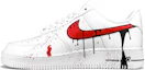 Buy Zapatillas Nike Air Force 1 Low 'Graffiti Negro Rojo Salpicado' CW2288-111(Team50-中国风红钩泼墨)