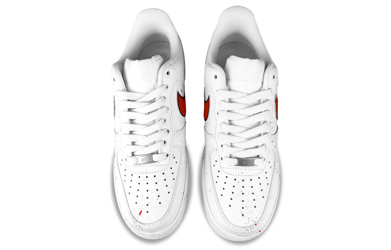 [Custom Shoes] Nike Air Force 1 Low 'Black Red Splatter Graffiti' 圖 4