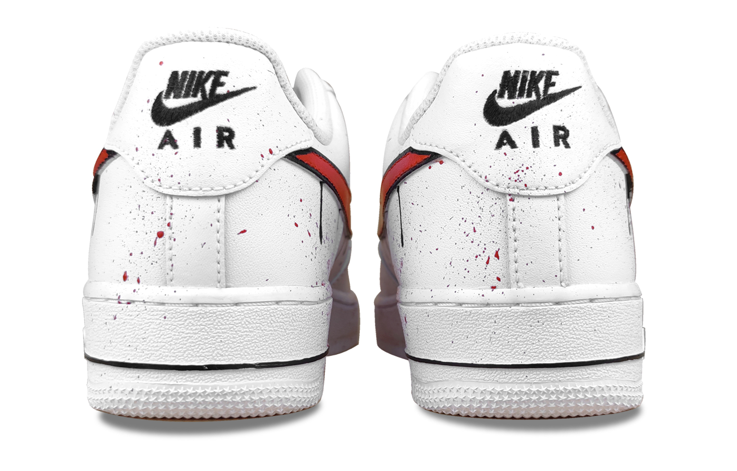 [Custom Shoes] Nike Air Force 1 Low 'Black Red Splatter Graffiti' 圖 5