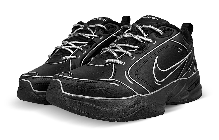 Lookbook [カスタムシューズ] ナイキ エアフォース1 ロー 'ブラックサムライ' 415445-001(Team47-M4黑灰线条SBOX)