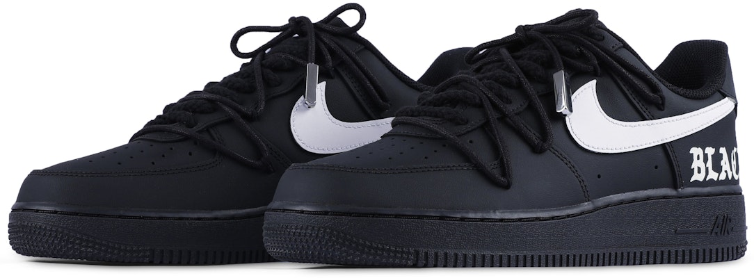 나이키 에어포스 1 로우 '블랙 사무라이' 커스텀 CW2288-001(Team55-哑光黑白贰) Lookbook 나이키 에어포스 1 로우 '블랙 사무라이' 커스텀 CW2288-001(Team55-哑光黑白贰)