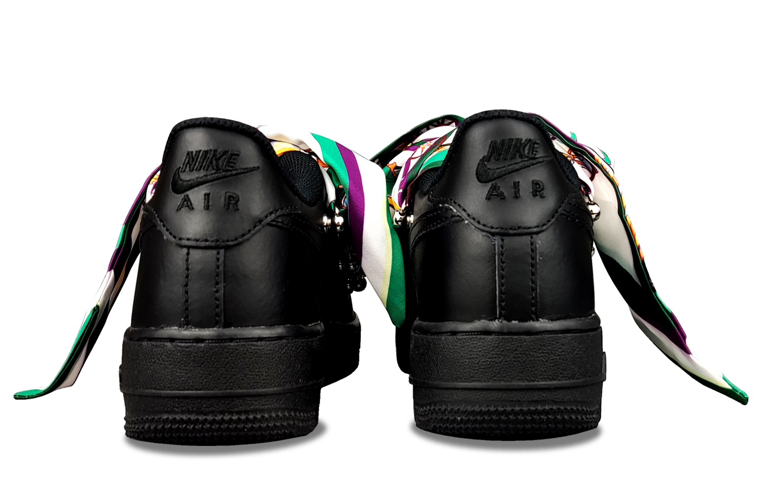 Purchase カスタム Nike AF1 ロー "黒シルク 解体" DH2920-001(Team50-绿丝绸空军黑QD)