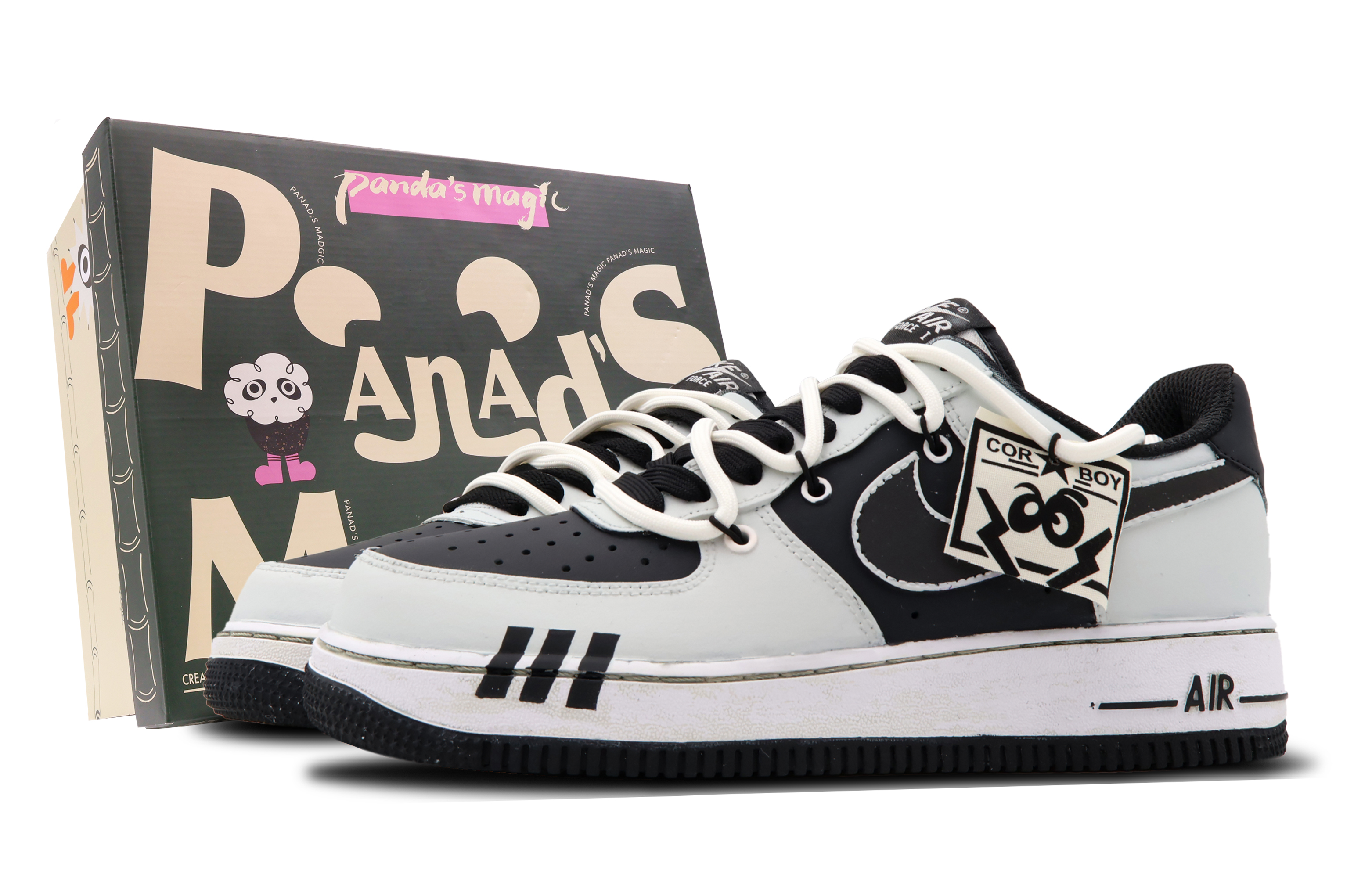 [Custom Shoes] Nike Air Force 1 Low 'Black Spade Contract'