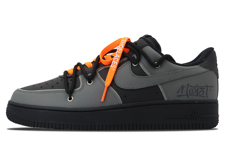Buy [Zapatos Personalizados] Nike Air Force 1 Low 'Atardecer Negro' CW2288-001(Team53-男款黑色残阳)