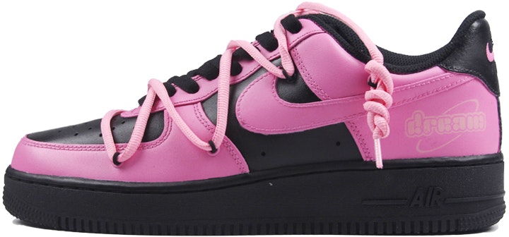 custom-shoes-nike-air-force-1-low-black-warrior-cyber-y2-k-black-pink