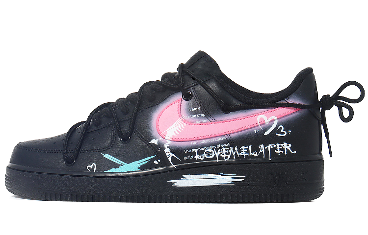 Buy [Kasut Kustom] Nike Air Force 1 Rendah 'Pejuang Hitam' CW2288-001(Team10-时空爱恋）
