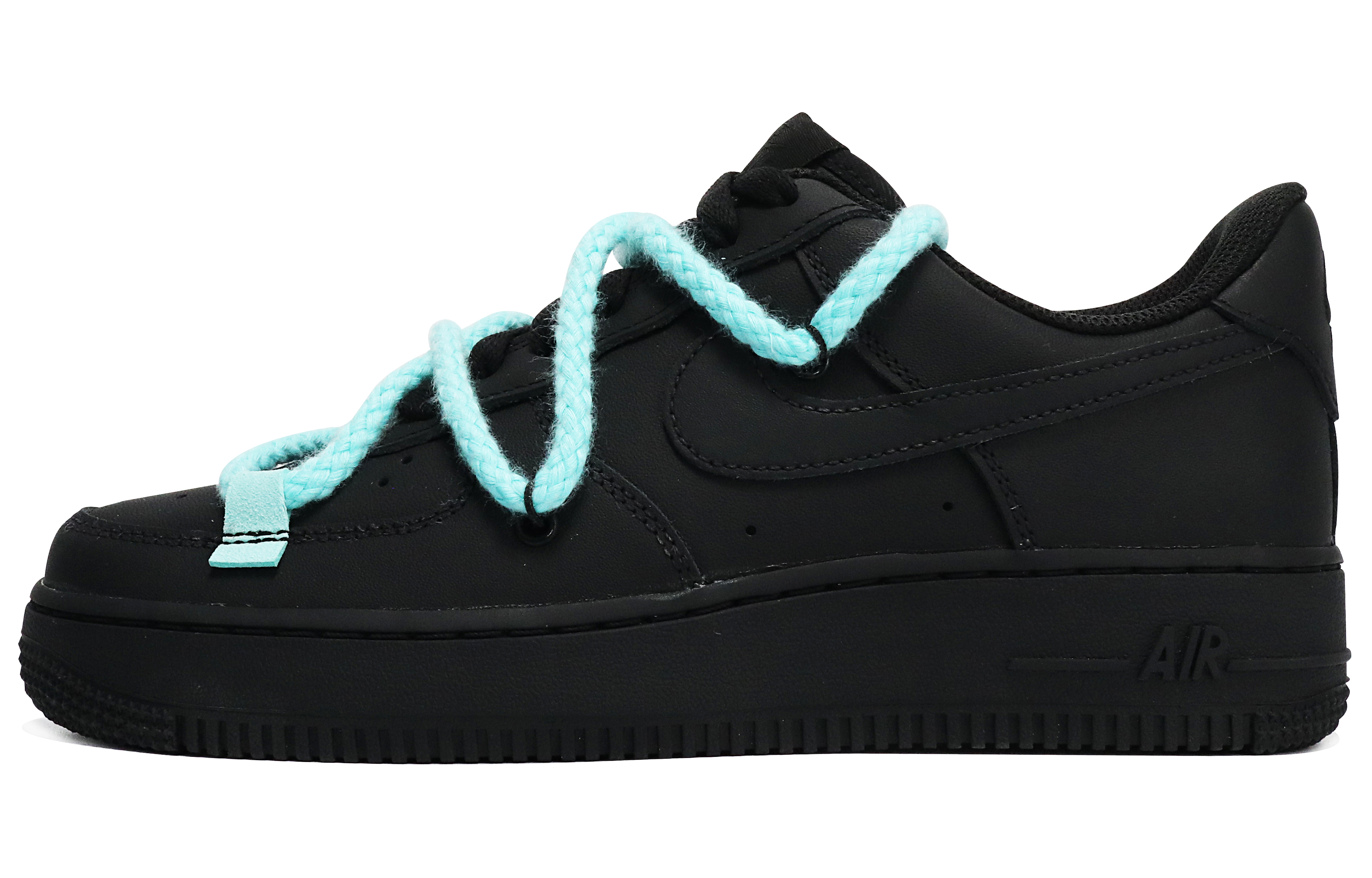 [Custom Shoes] Nike Air Force 1 Low 'Black Warrior Tiffany Rope'
